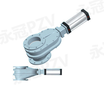 气动双闸板陶瓷进料阀D型